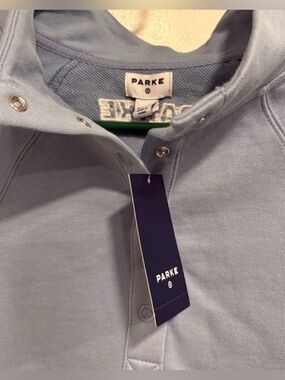 NEW NWT • Parke x Target • Women's Snap-Front Funnel Neck Pullover Sweatshirt •
